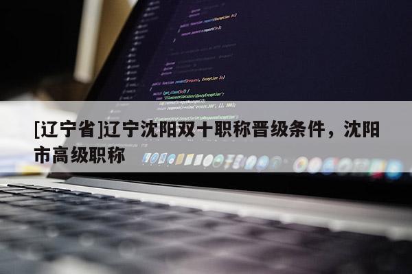 [辽宁省]辽宁沈阳双十职称晋级条件，沈阳市高级职称